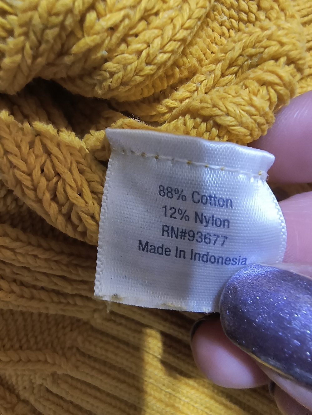 3/$10⭐ St. John's Bay Cable Knit Sweater, Yellow, Women's Small - Picture 6 of 13